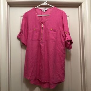 Ellen Tracy peony colored dress